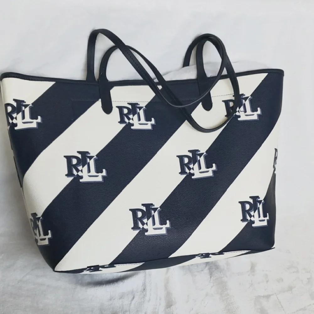 Ralph Lauren Navy and White Tote‎ Bag ( Spring 1 Navy)